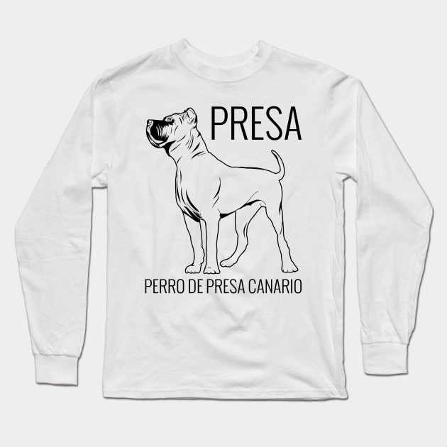 Perro de Presa Canario - Dogo Canario Long Sleeve T-Shirt by Nartissima